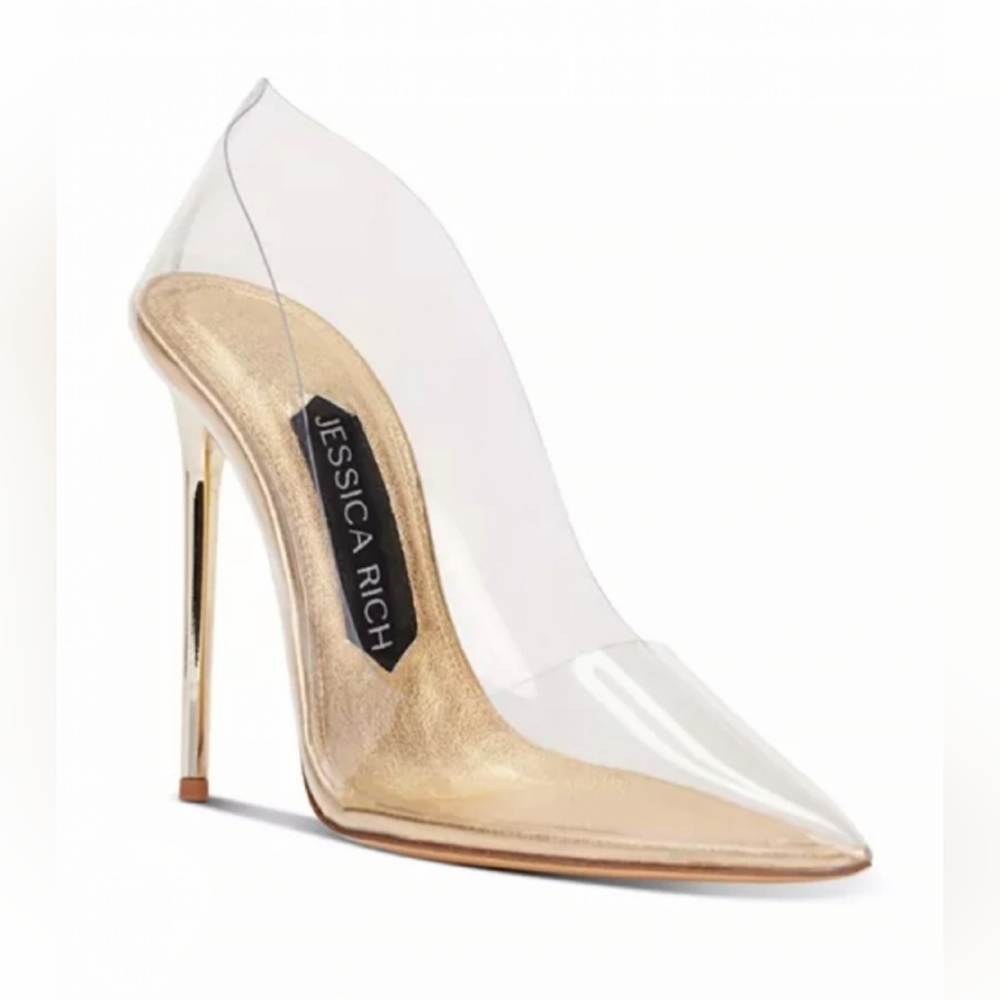 New Jessica Rich Women's Fancy Stiletto Pumps Gold Size US 8 - 38